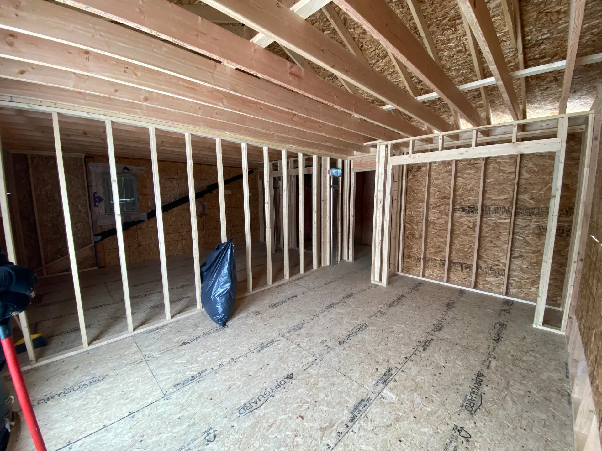 interior framing wall studs drywall subfloor addition silver springs ny